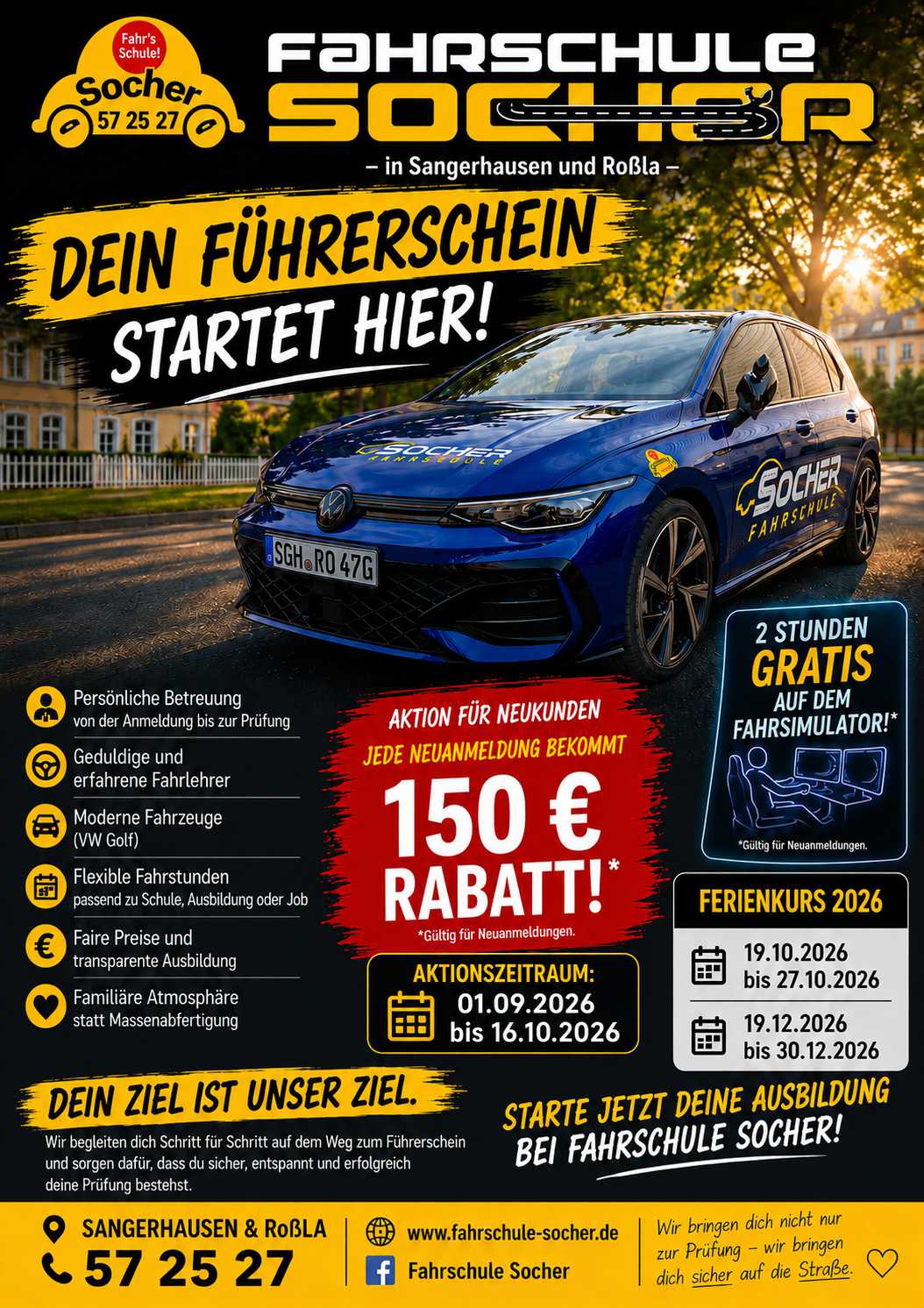Aktionsflyer Fahrschule Socher
